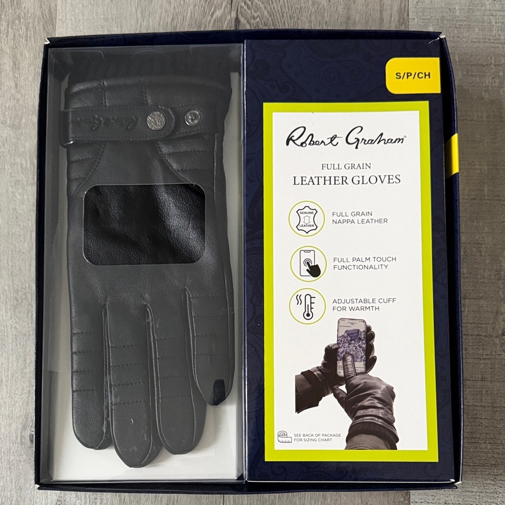 Robert Graham Gloves Black Napa Leather